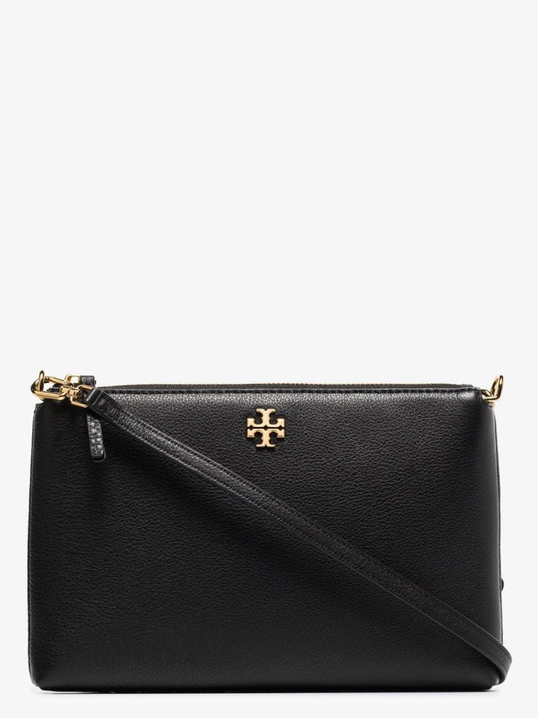 Black Kira Grained Leather Cross Body Bag