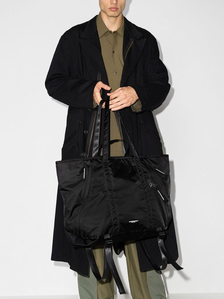 Black Econyl Shell Tote Bag
