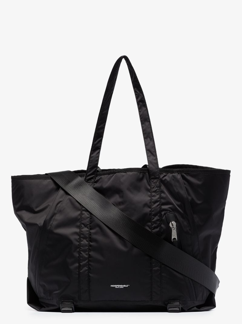 Black Econyl Shell Tote Bag