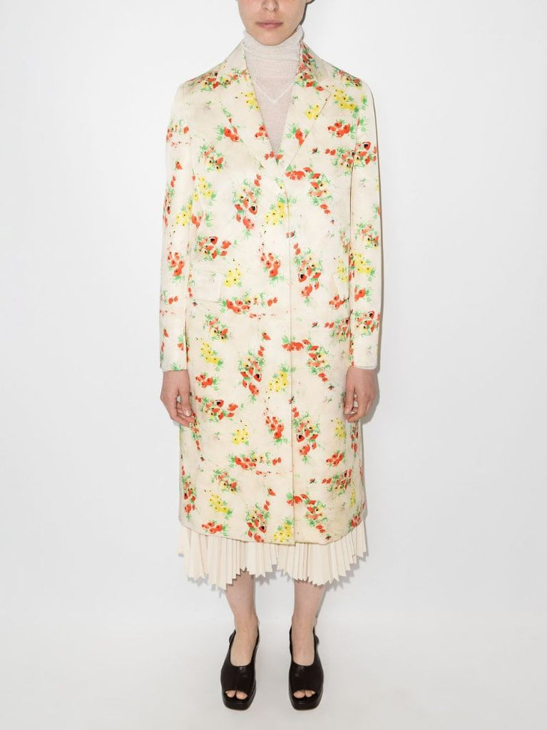 Single-breasted Floral Coat
