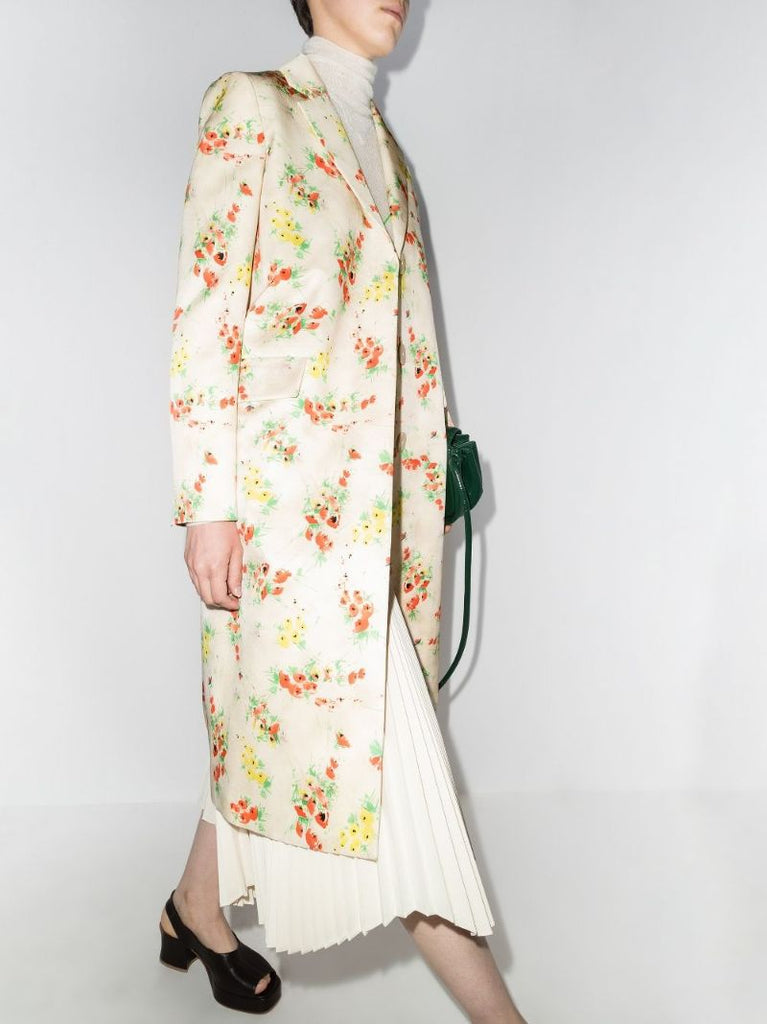 Single-breasted Floral Coat