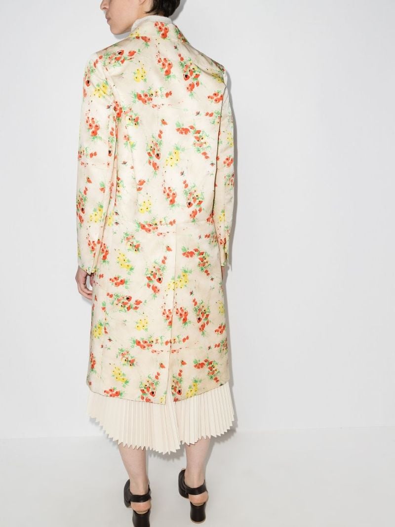 Single-breasted Floral Coat
