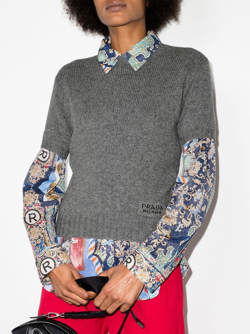 Knitted Logo Patch Sweater