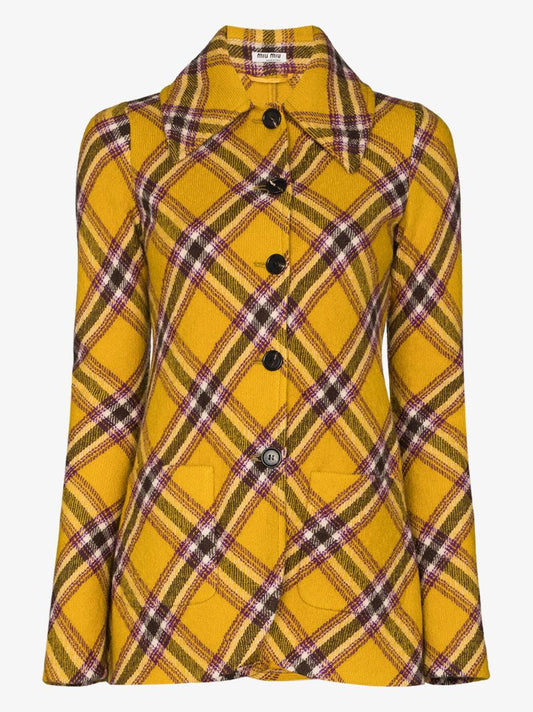 Single-breasted Plaid Jacket
