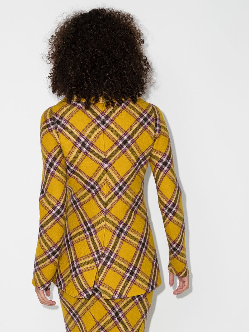 Single-breasted Plaid Jacket
