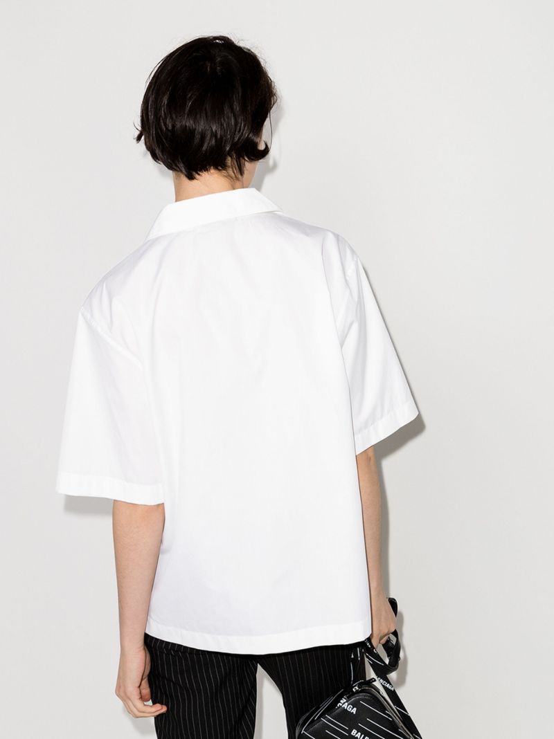 Panelled Bowling-style Shirt
