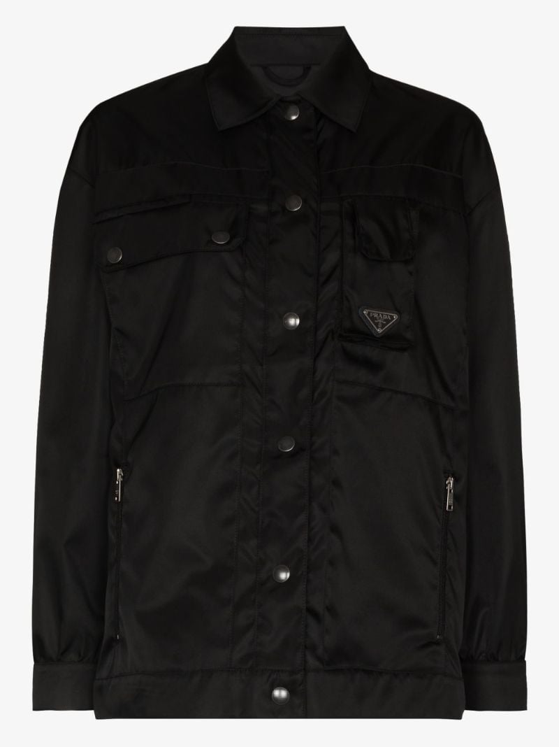 Logo Plaque Shirt Jacket
