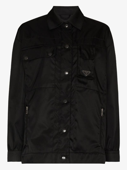 Logo Plaque Shirt Jacket