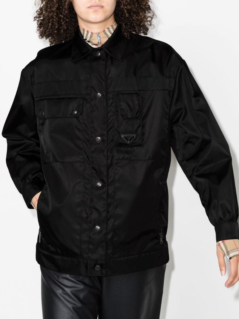 Logo Plaque Shirt Jacket