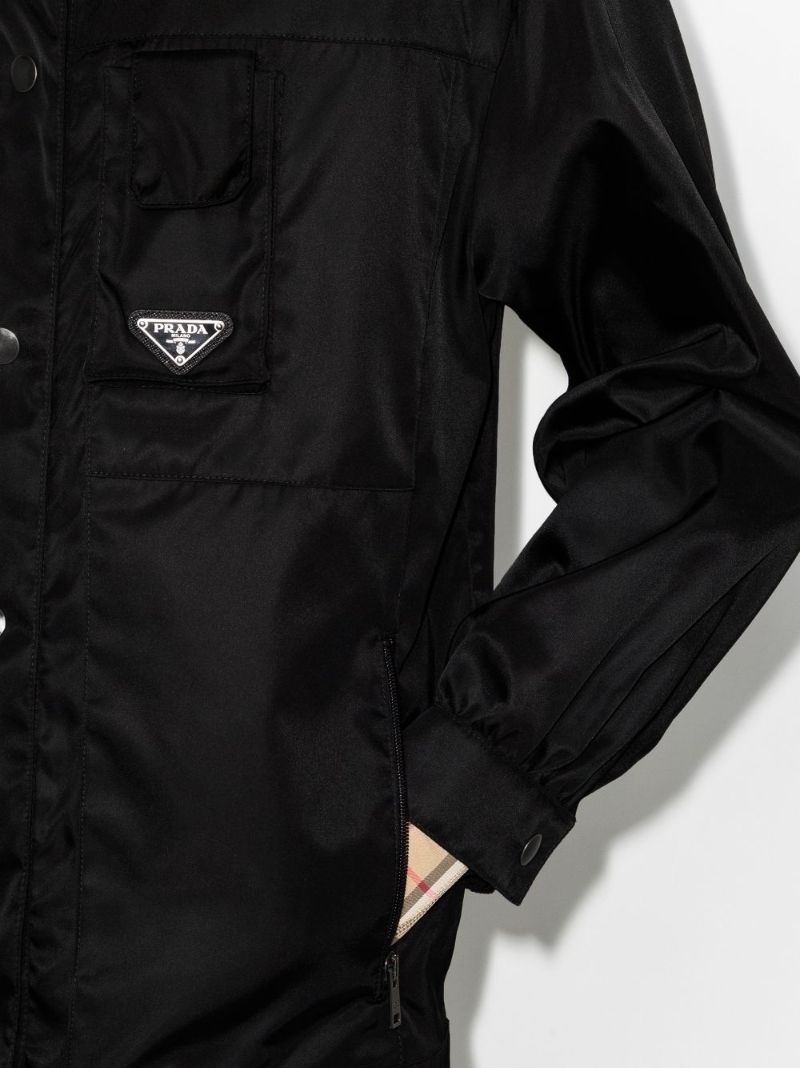 Logo Plaque Shirt Jacket