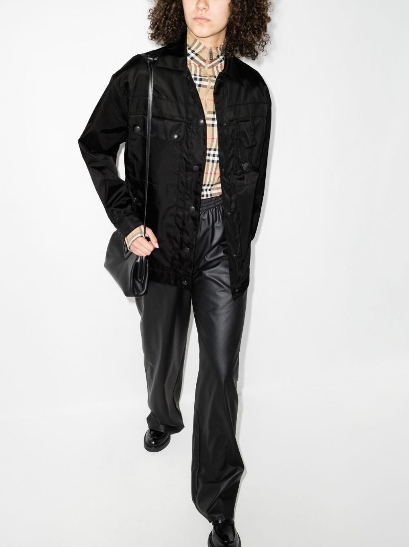 Logo Plaque Shirt Jacket