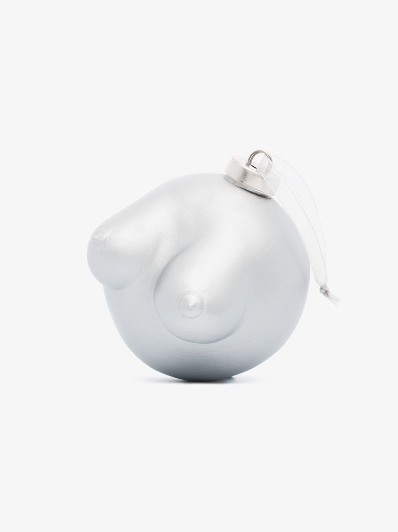 Silver Earthenware Bauble Set