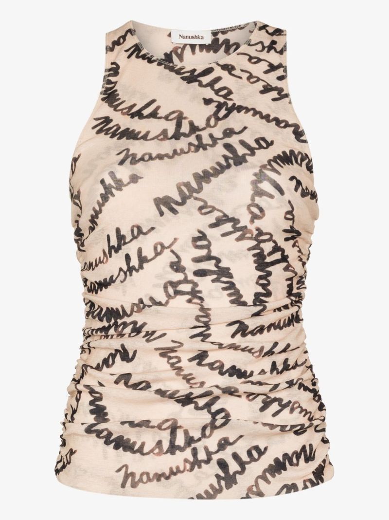 Fifi Scribble Logo Print Tank Top
