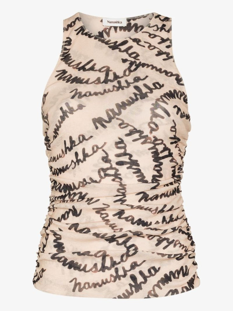 Fifi Scribble Logo Print Tank Top
