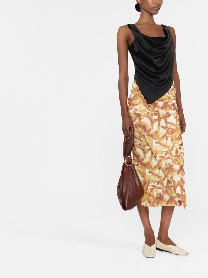 Black Petra Draped Top