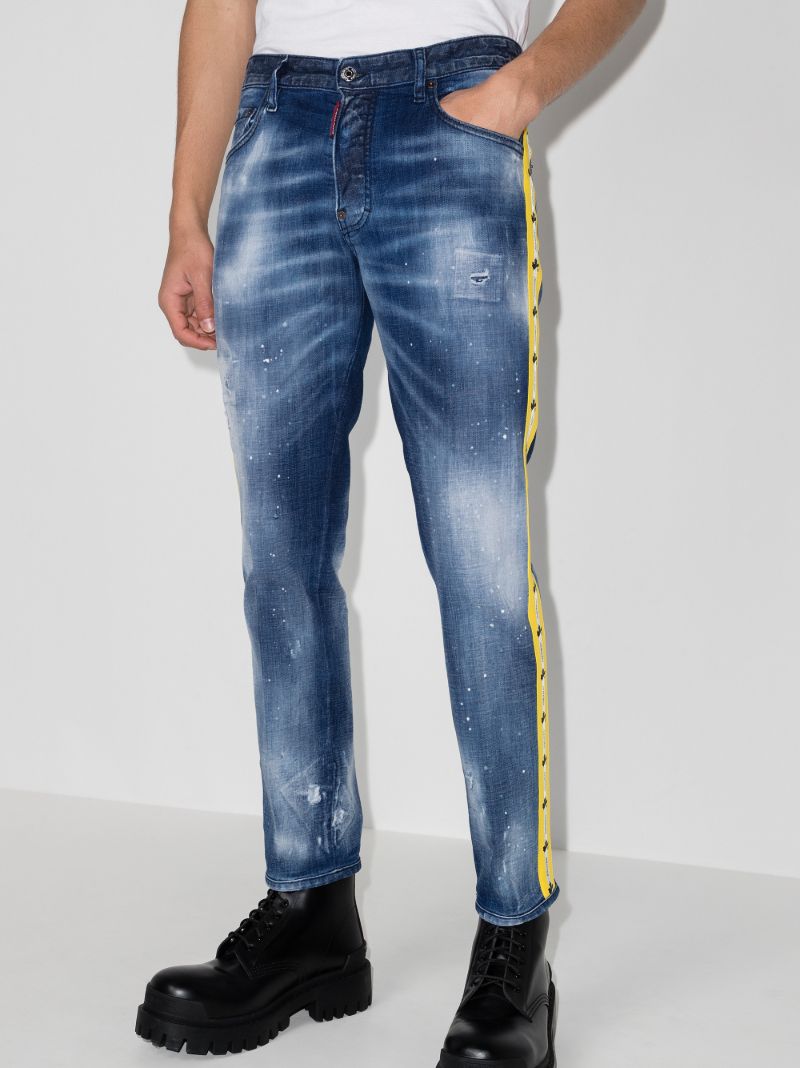 Skater Side Tape Slim Leg Jeans