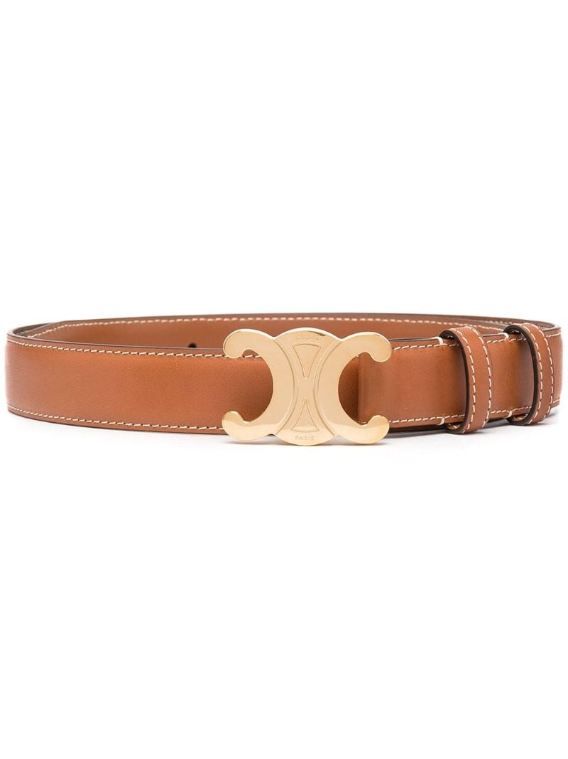 Brown Triomphe Leather Belt
