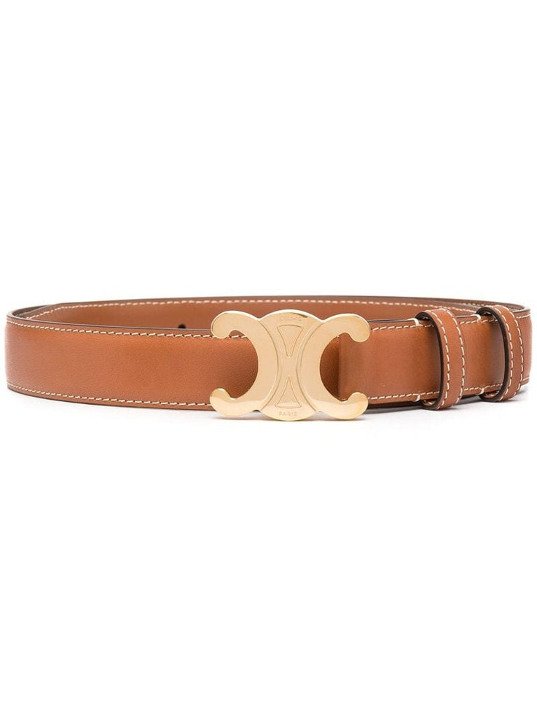 Brown Triomphe Leather Belt
