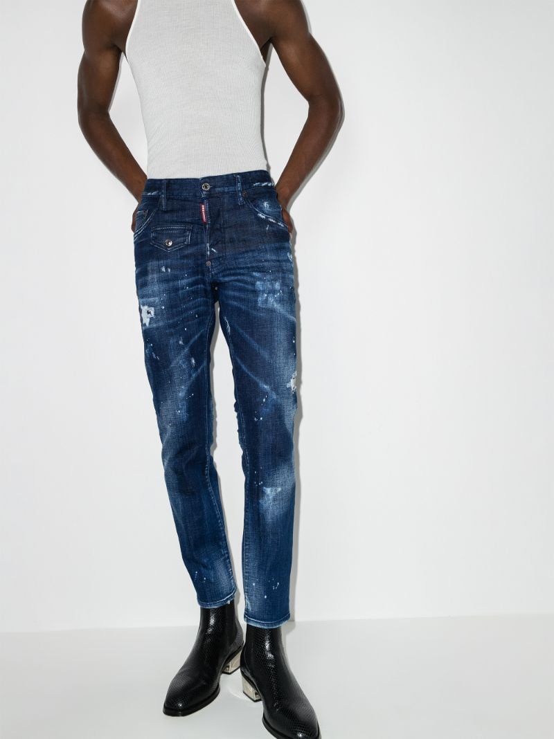 Skater Slim Fit Distressed Jeans