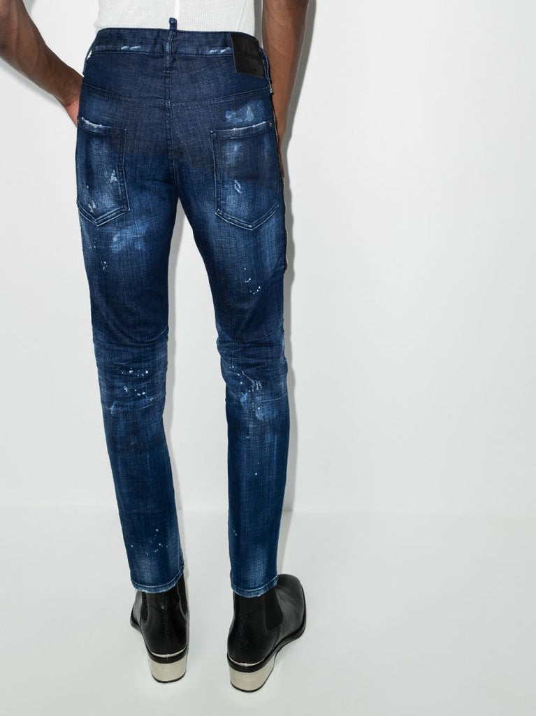 Skater Slim Fit Distressed Jeans