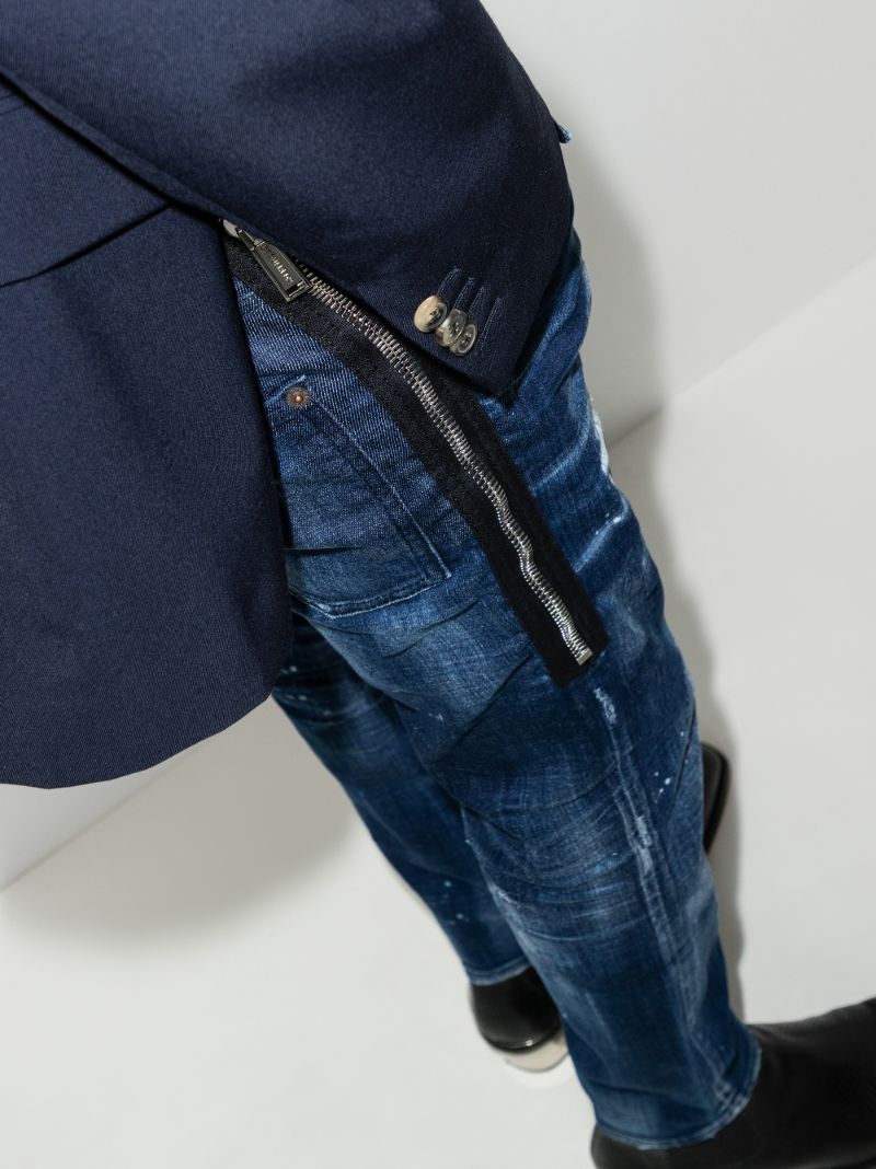 Skater Slim Fit Distressed Jeans