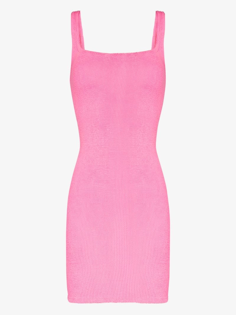 Pink Tank Crinkle Mini Dress