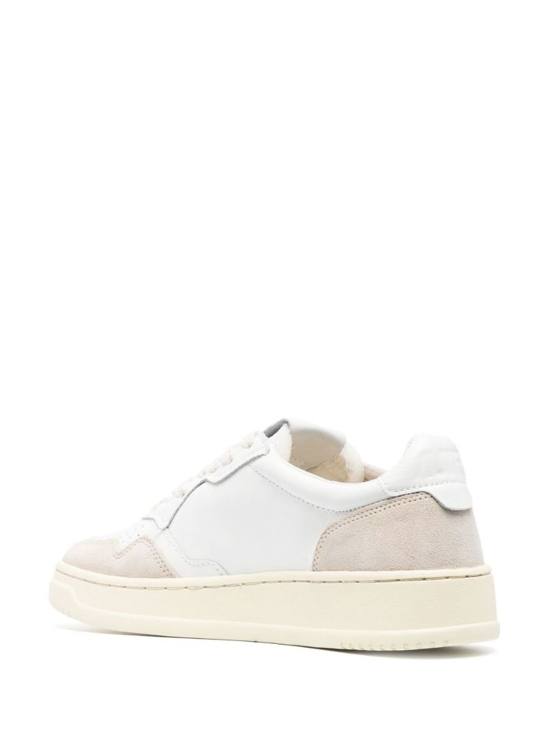 White Medalist Leather Sneakers