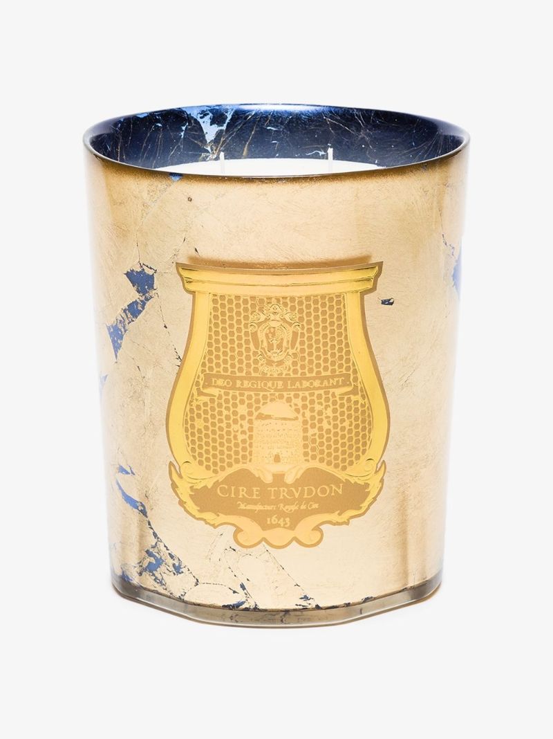 Gold and Blue Fir Candle