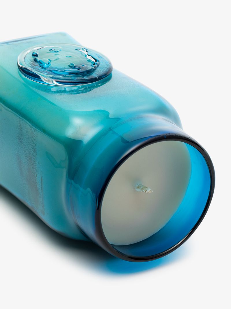 Blue and White Feather My Tears Candle