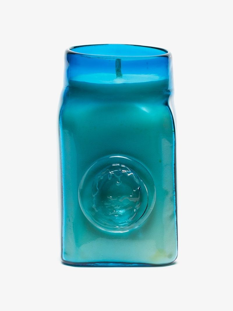 Blue and White Feather My Tears Candle