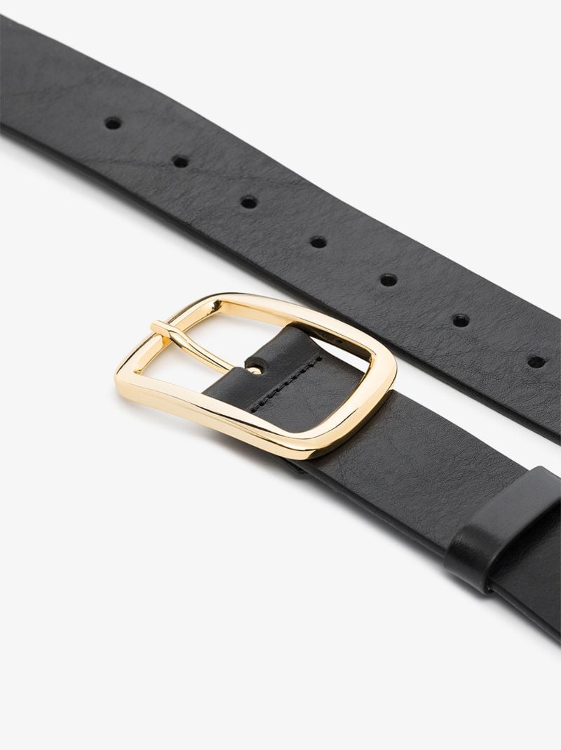Black Avery Leather Belt