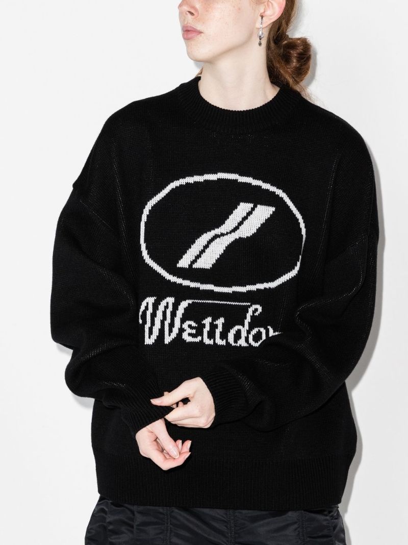 Logo-intarsia Crew-neck Jumper