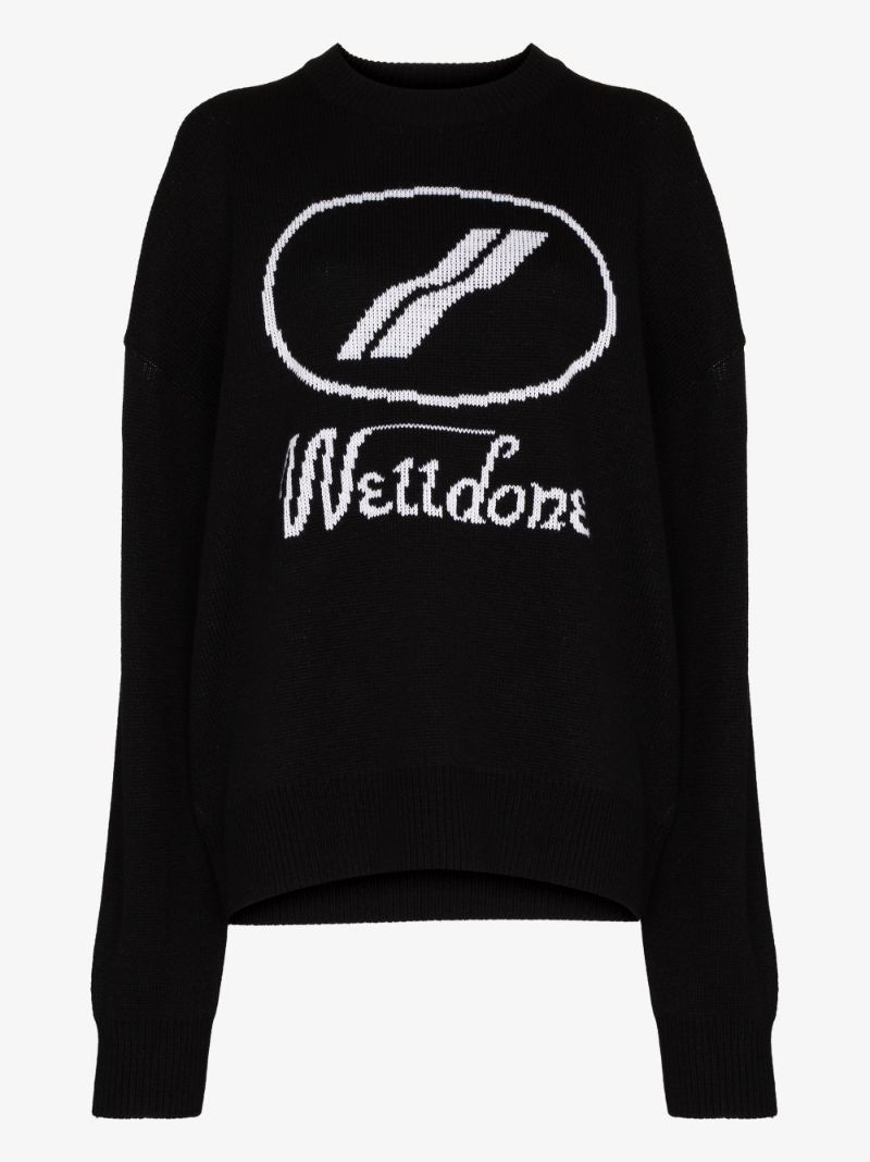 Logo-intarsia Crew-neck Jumper