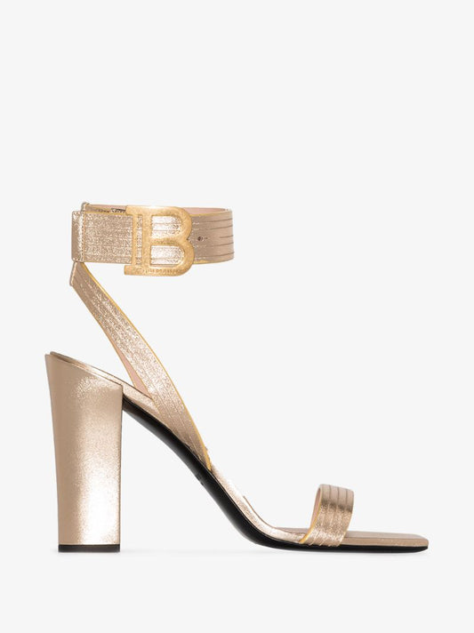 Gold Stella 95 Leather Sandals