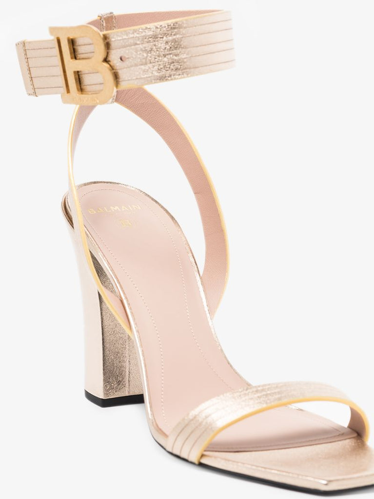 Gold Stella 95 Leather Sandals