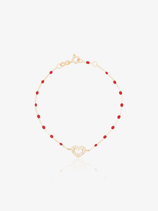 18k Yellow Gold Heart Supreme 17 Cm Diamond Bracelet