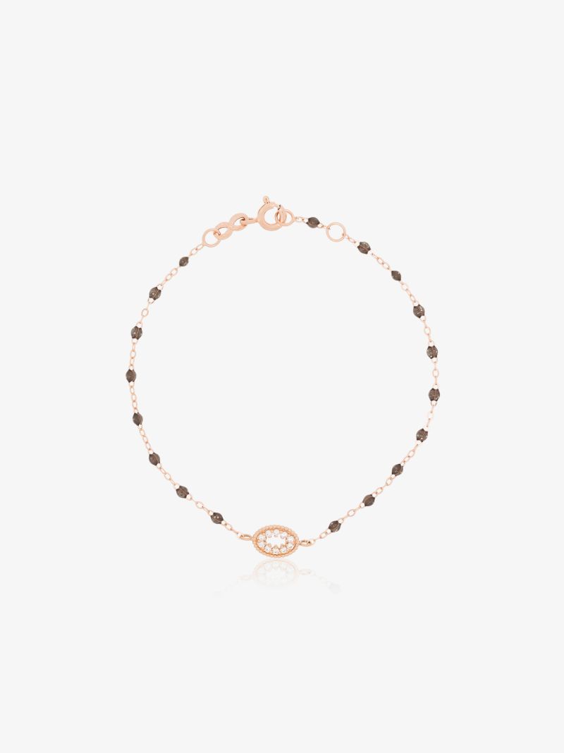 18k Rose Gold Classic Gigi Quartz Me Hearty 17 Cm Diamond Bracelet