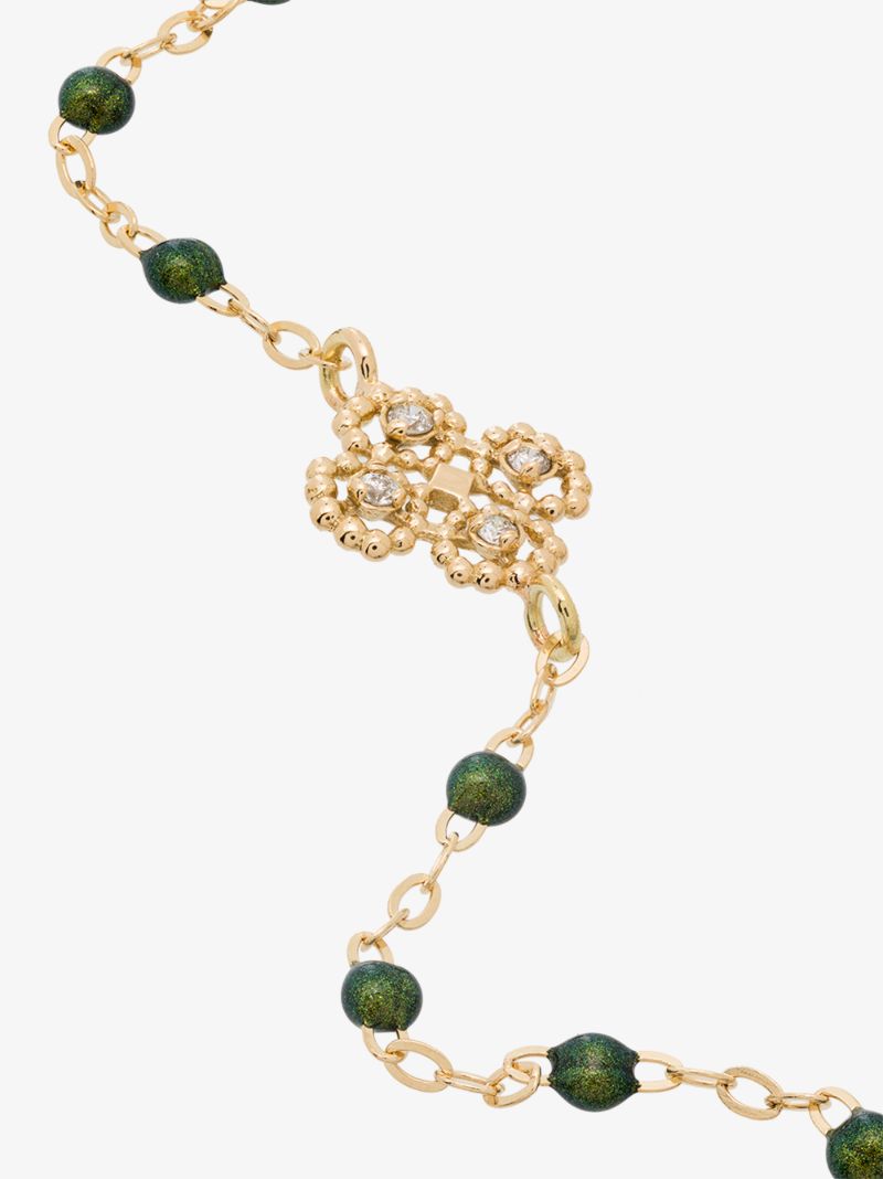 18k Yellow Gold Lucky Clover Classic Gigi 17 Cm Diamond Bracelet