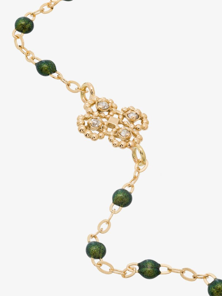 18k Yellow Gold Lucky Clover Classic Gigi 17 Cm Diamond Bracelet