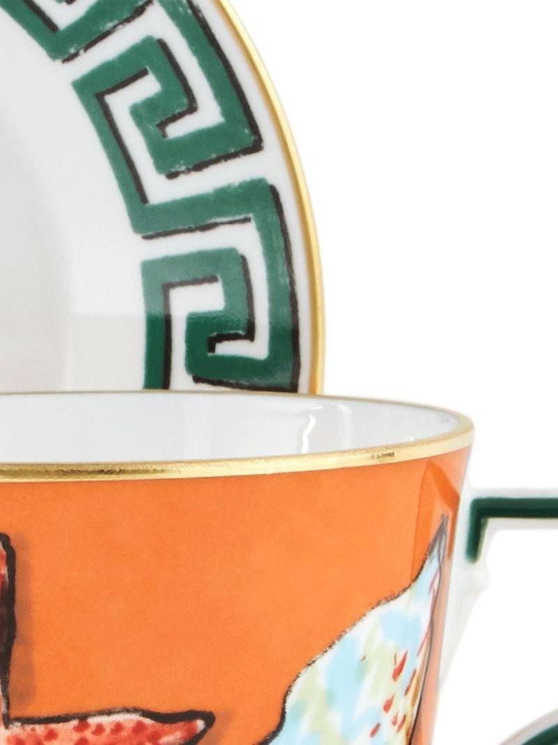 Orange Il Viaggio Di Nettuno Porcelain Teacup Set