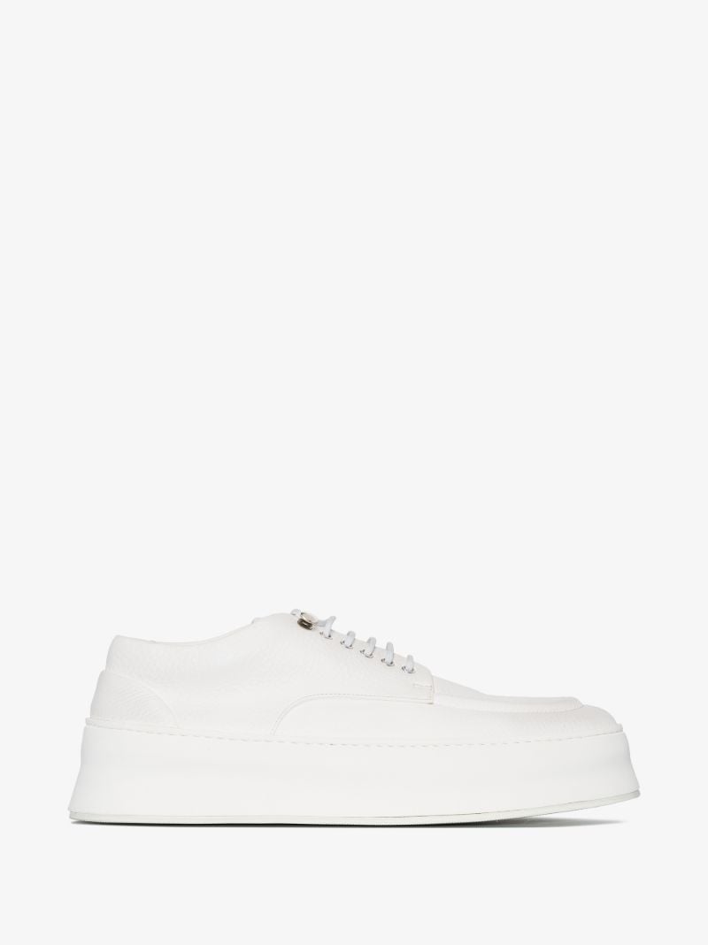 White Cassapana Leather Derby Shoes