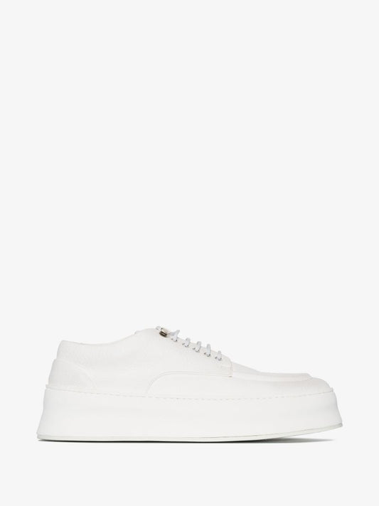 White Cassapana Leather Derby Shoes