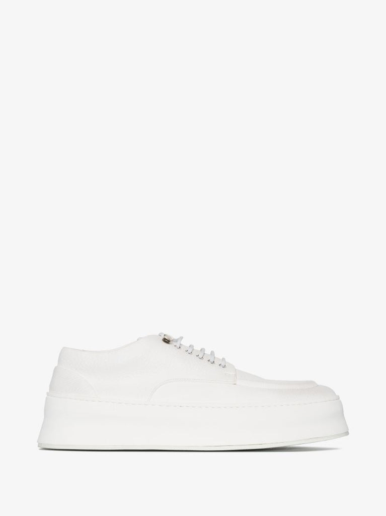 White Cassapana Leather Derby Shoes