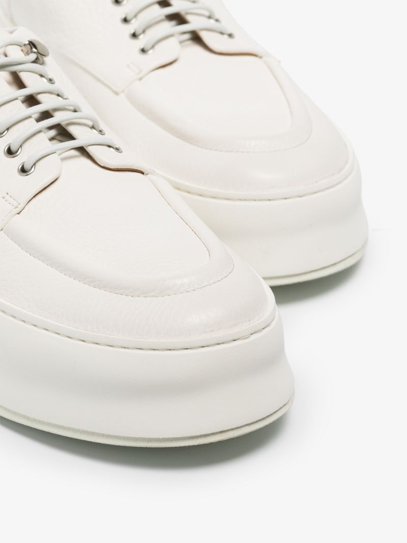 White Cassapana Leather Derby Shoes