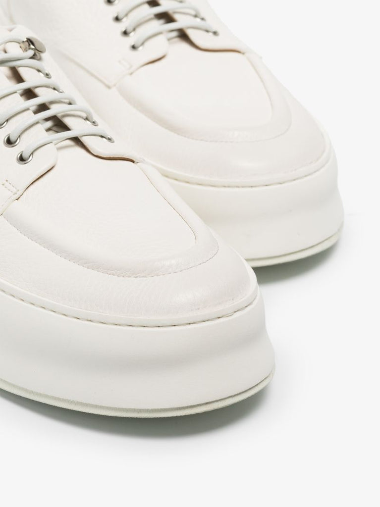 White Cassapana Leather Derby Shoes
