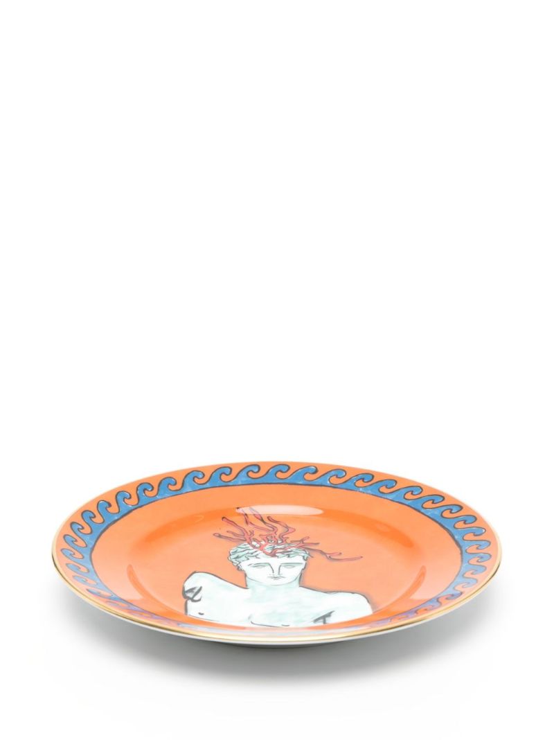 Orange Il Viaggio Di Nettuno Porcelain Dessert Plates Set
