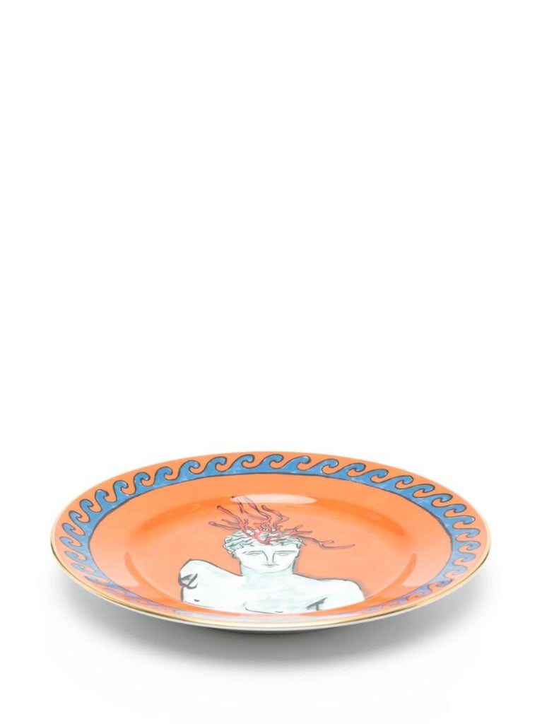 Orange Il Viaggio Di Nettuno Porcelain Dessert Plates Set