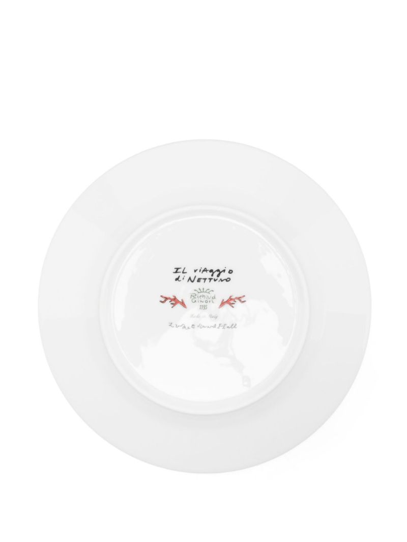 Orange Il Viaggio Di Nettuno Porcelain Dessert Plates Set