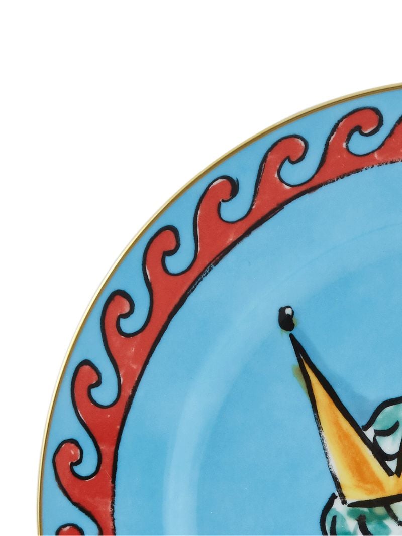 Blue Viaggio Di Nettuno Flat Dinner Plate Set