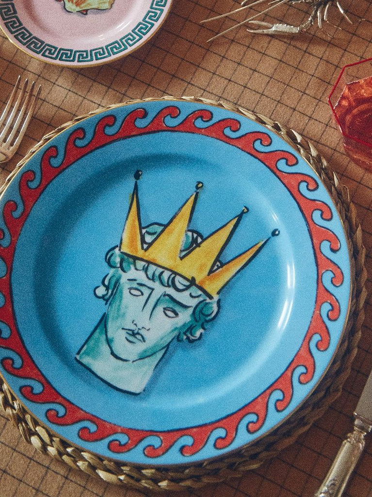 Blue Viaggio Di Nettuno Flat Dinner Plate Set